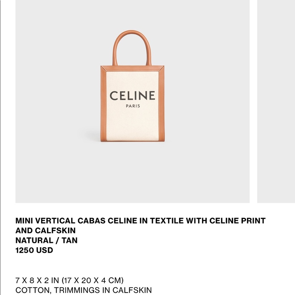 Mini vertical cabas Celine handbag